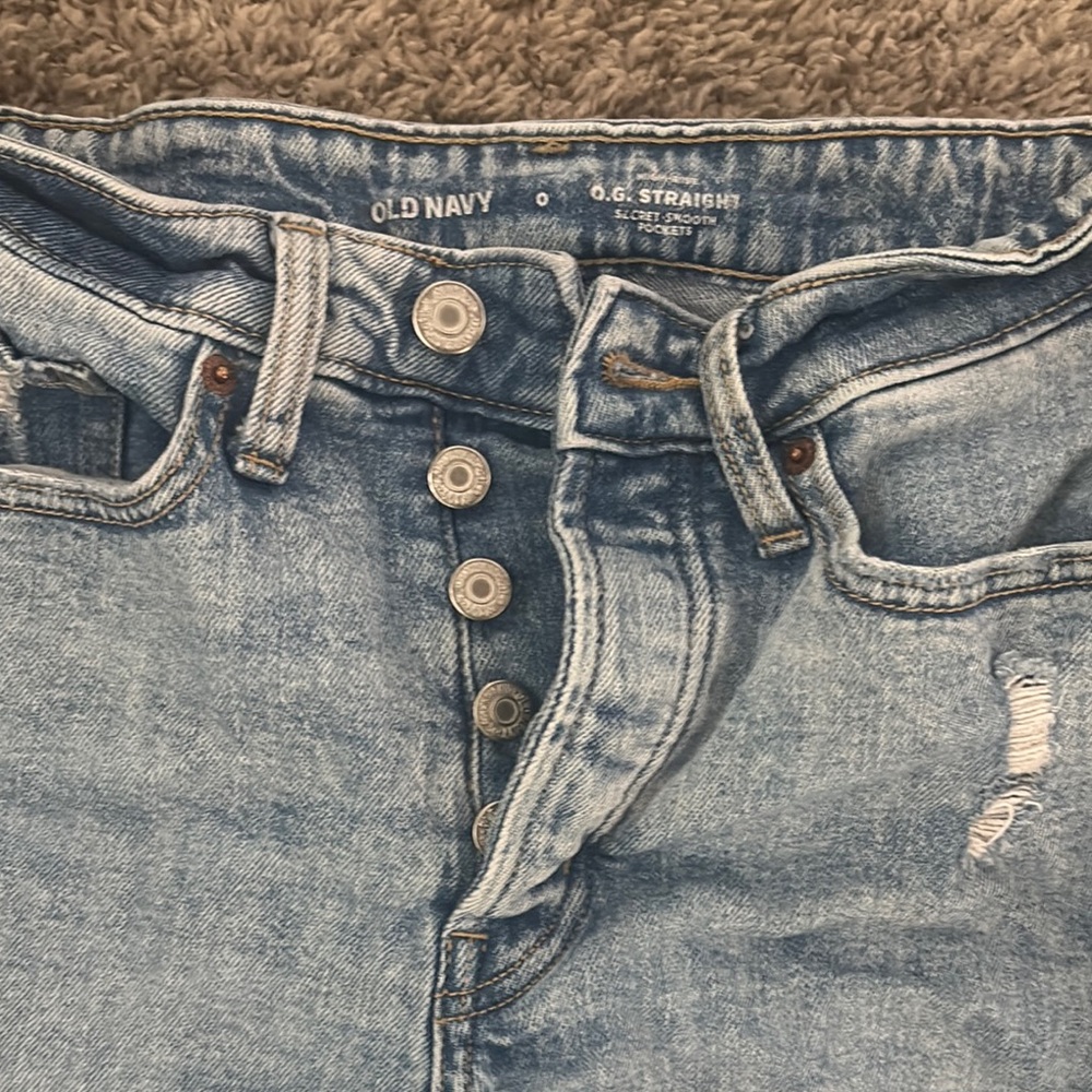 Old Navy Blue Straight Leg Jeans Classic Style